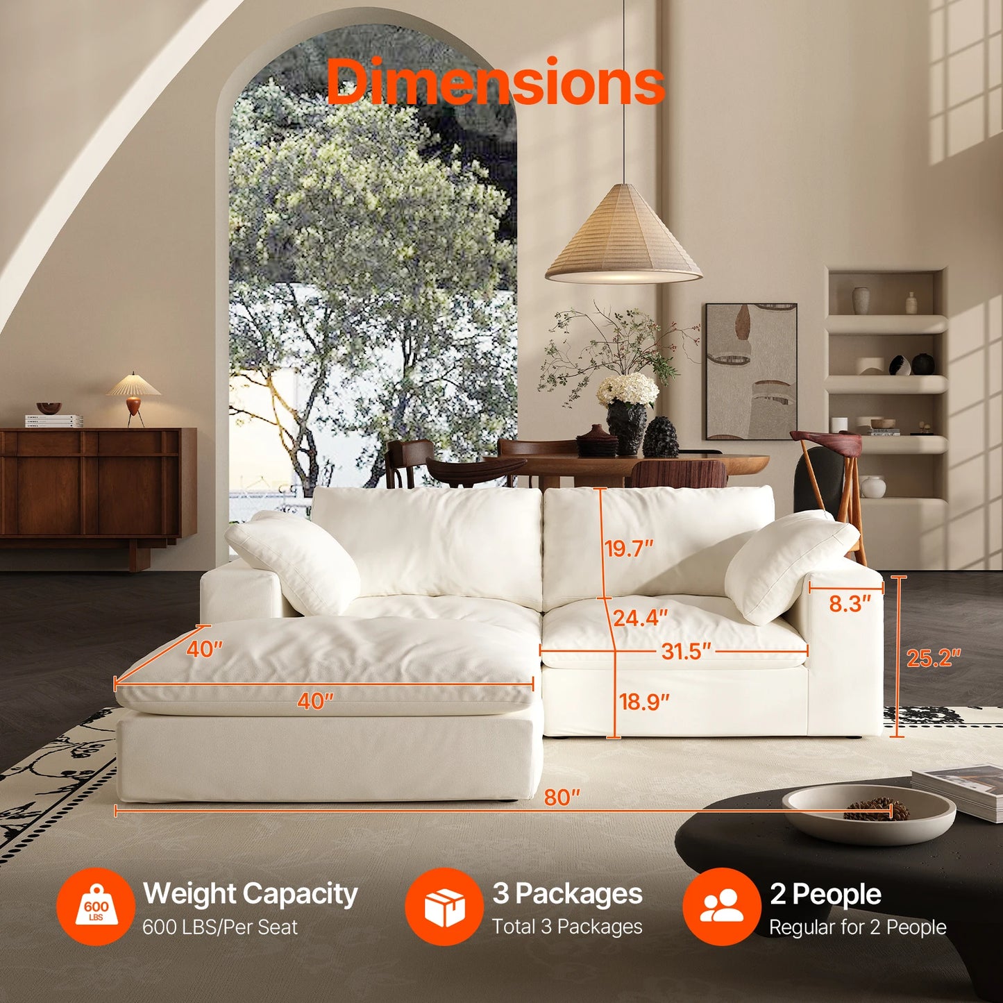 Cloud Retreat™ U-Shaped Sectional Sofa