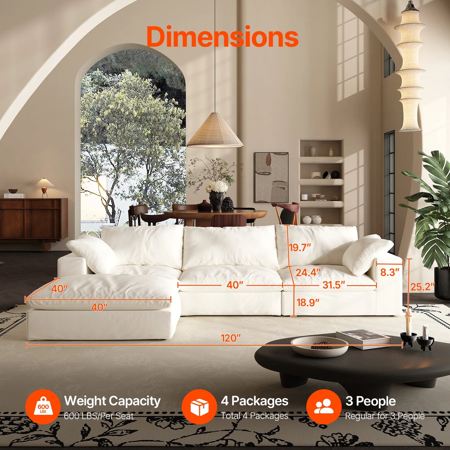 Cloud Retreat™ U-Shaped Sectional Sofa
