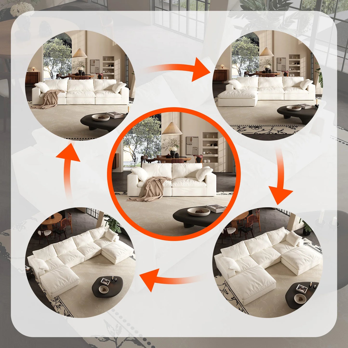 Cloud Retreat™ U-Shaped Sectional Sofa